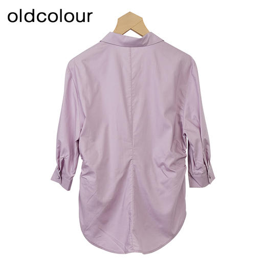 oldcolour宽松百搭衬衫秋季新款休闲简约七分袖上衣女O31012118 商品图1