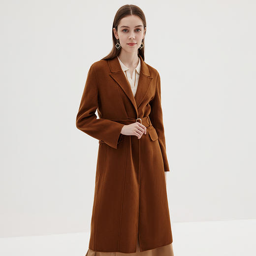 EITIE爱特爱冬季新款气质翻领收腰显瘦大衣外套7214908 商品图1