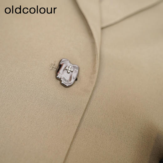 oldcolour卡其色西装外套秋季新款高级感宽松休闲西服女O32048205 商品图3