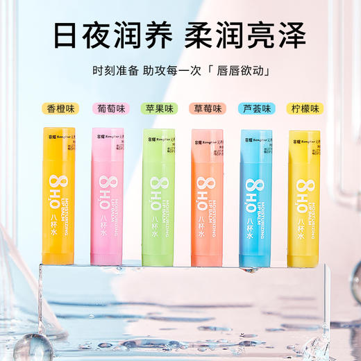 唇部护理【八杯水沁养保湿润唇膏套盒】秋冬季补水保湿  学生润唇膏  多种香味 商品图3