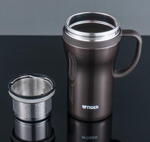 虎牌不锈钢真空办公杯时尚泡茶杯CWN-A48C-咖啡色 0.52L 商品图2