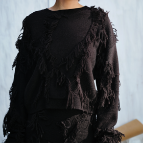 LIYIHAN 流苏毛衫上衣 Y233M10590