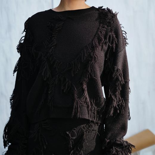 LIYIHAN 流苏毛衫上衣 Y233M10590 商品图0