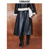 VIMAGE纬漫纪冬季新款高腰时尚通勤显瘦a字半身裙V2006627 商品缩略图4