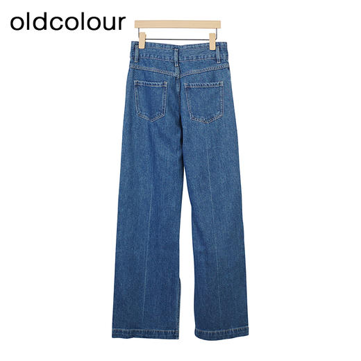 oldcolour复古高腰牛仔裤秋季新款宽松显瘦长款直筒裤女O34113455 商品图1