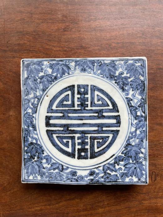 瓜藤团寿纹青花瓷地砖，顺丰包邮 商品图5