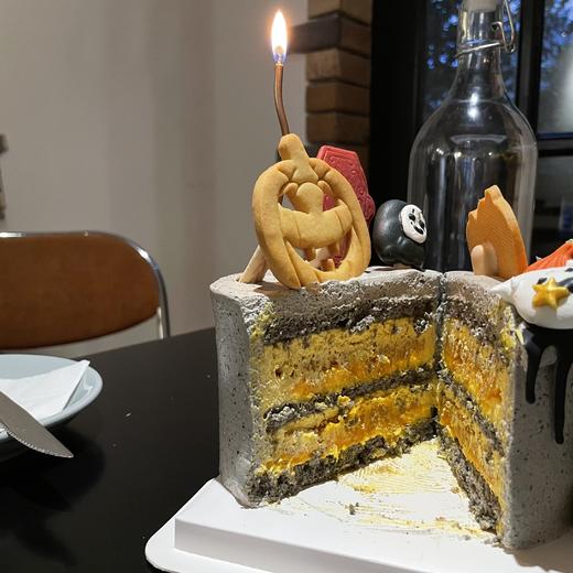 万圣节主题黑芝麻南瓜蛋糕 商品图2