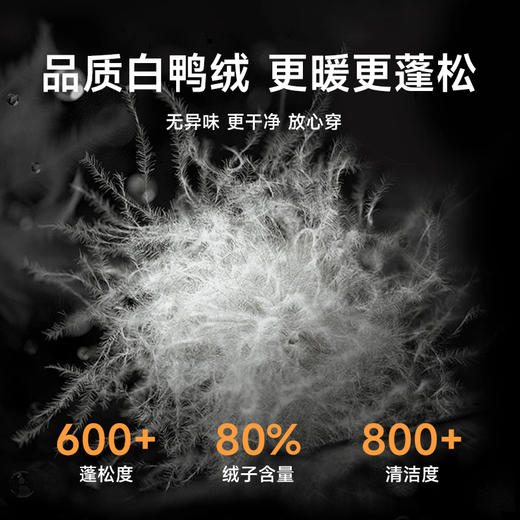 【实体店同款】【新款DPX】大依优型大码连帽工装羽绒服90%白鸭绒外套加肥加大肥佬休闲上衣男士胖子时尚 商品图3