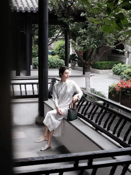 瑕疵|  盛唐牡丹|真丝梅兰竹菊斜襟旗袍裙[特价品]](特殊商品不退不换)(特殊商品不退不换) 商品图14