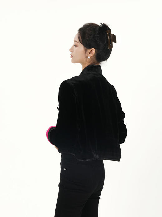 盛唐牡丹 |短款真丝丝绒复古小外套 商品图2