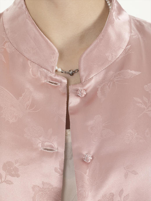 盛唐牡丹 |真丝蝴蝶双面穿外套(落肩夹棉) 商品图8