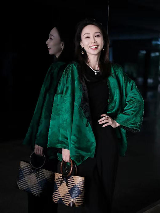 盛唐牡丹 |真丝丝绒双面穿女外套 商品图1