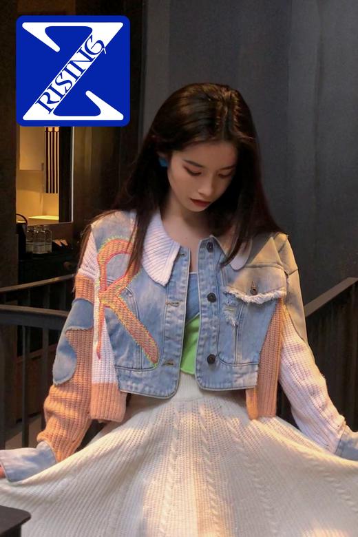 羊毛拼牛仔外套 商品图0