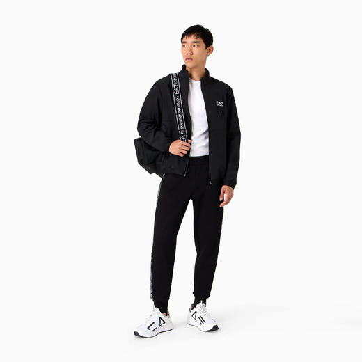 EMPORIO ARMANI EA7 男士棉质字母徽标休闲运动裤 黑色 6RPP55 PJ07Z 1200 商品图3