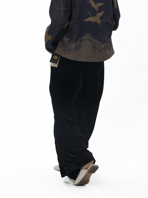 盛唐牡丹 |真丝丝绒阔腿裤 商品图5