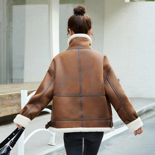 秋冬装新款，皮毛一体外套女HR-MEIQIN9216 商品图6