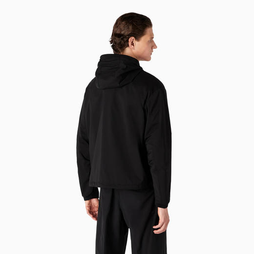 EMPORIO ARMANI 阿玛尼 男士徽标贴花拉链连帽外套 黑色 6R1BU2 1NAMZ 0999 商品图2
