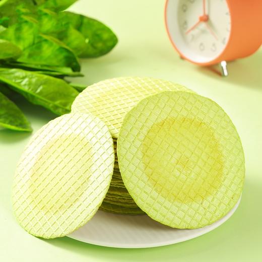 【网格酥脆轻盈薄脆！网格菠菜煎饼】细腻香酥入口，不单独添加蔗糖香甜可口。无负担的早餐饼， 绿色饼干零食糕点不单独添加蔗糖早餐饼健康 商品图2