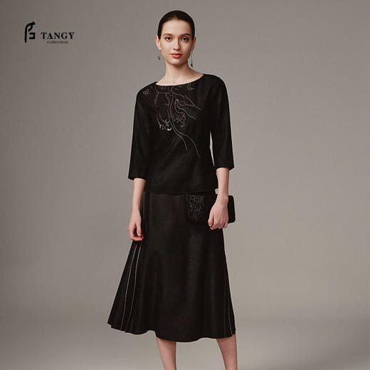 TANGY Collection天意高端精品商场同款女士茛绸上衣 商品图0