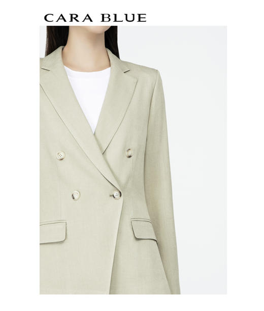 CARA BLUE气质通勤双排扣西服 商品图0