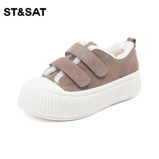 星期六休闲魔术贴保暖绒里板鞋SS34112634 商品图6