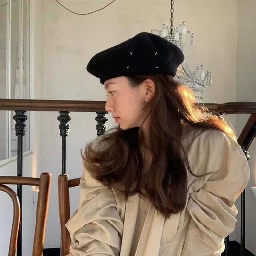 积分兑换 贝雷帽女孩回归 MM同款四缝线 法式or减龄 气质显脸小 商品图0