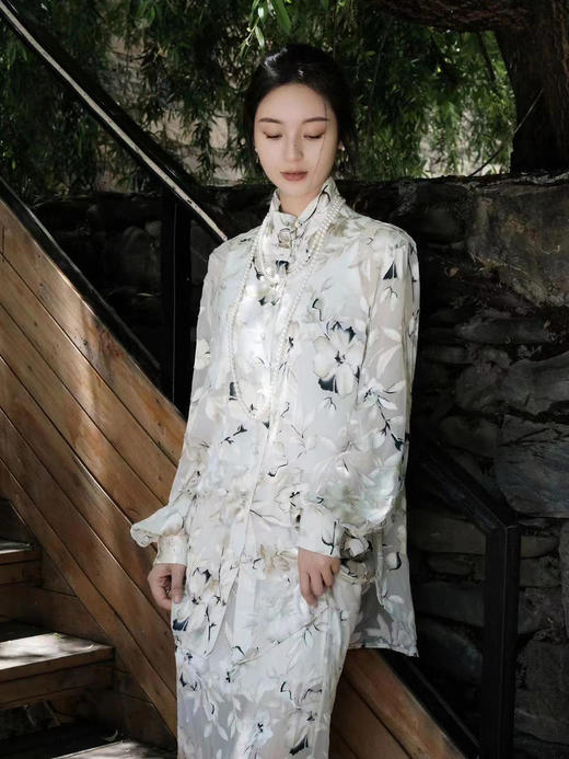 微瑕秒杀|盛唐牡丹 |真丝烂花绒半裙[特价品](特殊商品不退不换) 商品图2