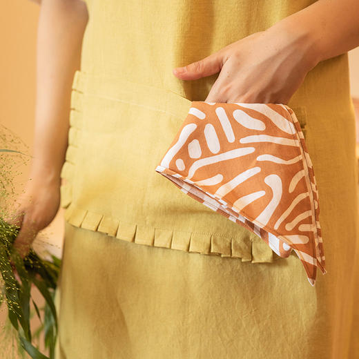 莫兰迪亚麻四色围裙厨房家用新款超好看围裙 商品图2