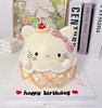 微加高甜筒甜美hello kitty手绘动物蛋糕-低糖处理无添加 商品缩略图1