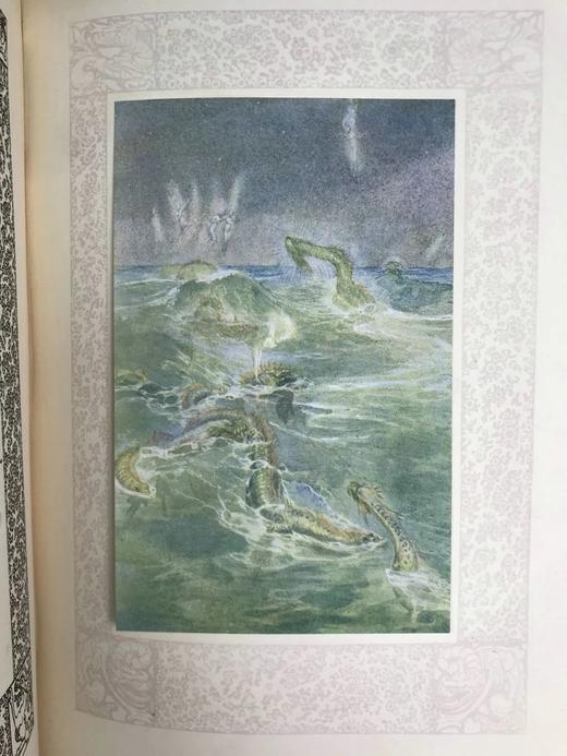 1910年 柯勒律治《古舟子咏》 波加尼20幅彩色幻想插图 漆布精装大16开 商品图10