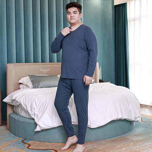 【新款DPD】大依优型大码男装德绒保暖套装内衣弹力加绒舒适保暖秋衣秋裤 商品图3