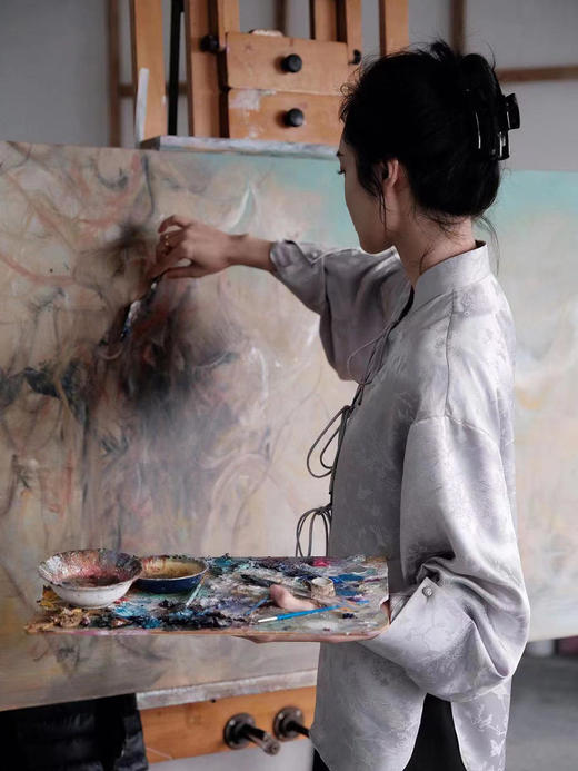 盛唐牡丹 | 缠枝喜鹊纹系带上衣 商品图9