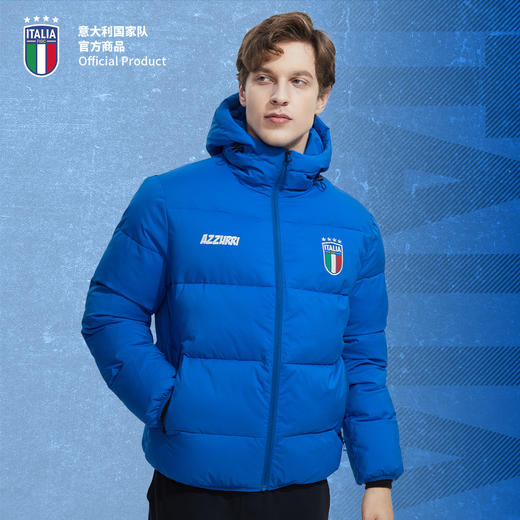 意大利国家队官方商品 | 新款蓝色棉服宽松男女同款童装面包服 商品图0