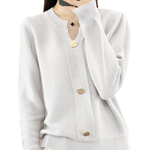 秋冬季上新打底衫气质套头圆领毛衣针织宽松内搭QH-JR-387 商品图4