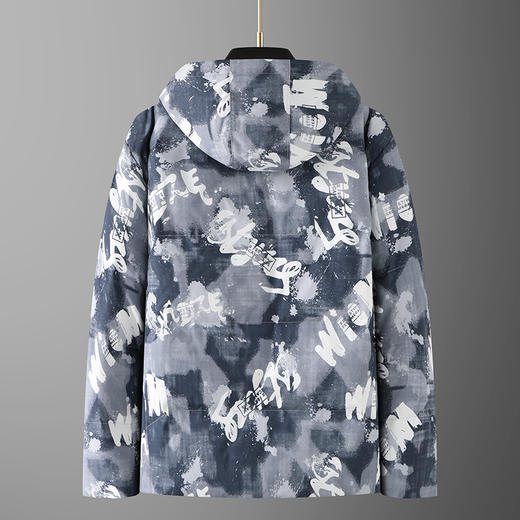 【实体店同款】【新款DPX】大依优型大码连帽工装羽绒服90%白鸭绒外套加肥加大肥佬休闲上衣男士胖子时尚 商品图2
