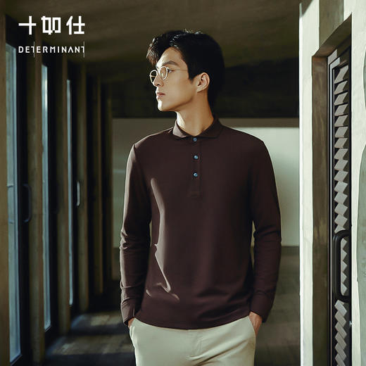 十如仕暖燚绒混纺针织保暖商务休闲长袖POLO-P18-01 商品图0