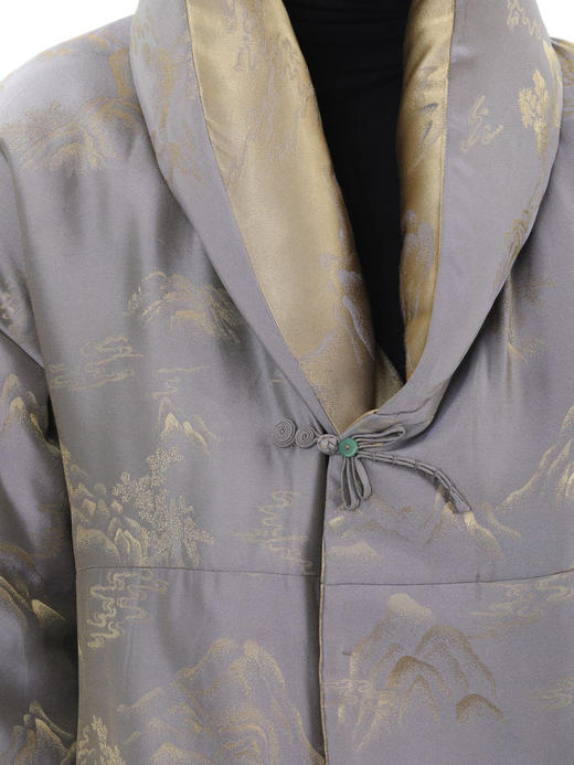 盛唐牡丹 |双面穿真丝提花青果领棉服外套 商品图8