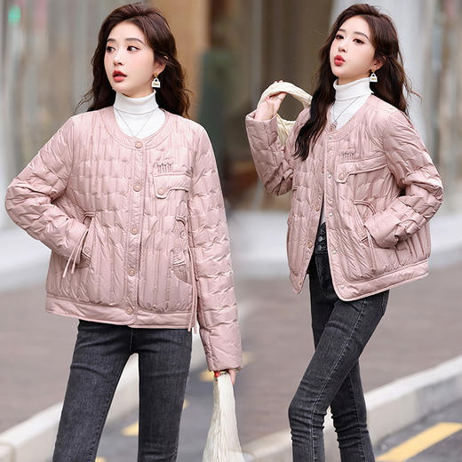 轻薄羽绒服，女短款冬季新款今年流行洋气白鸭绒外套HR-YAX2382 商品图1