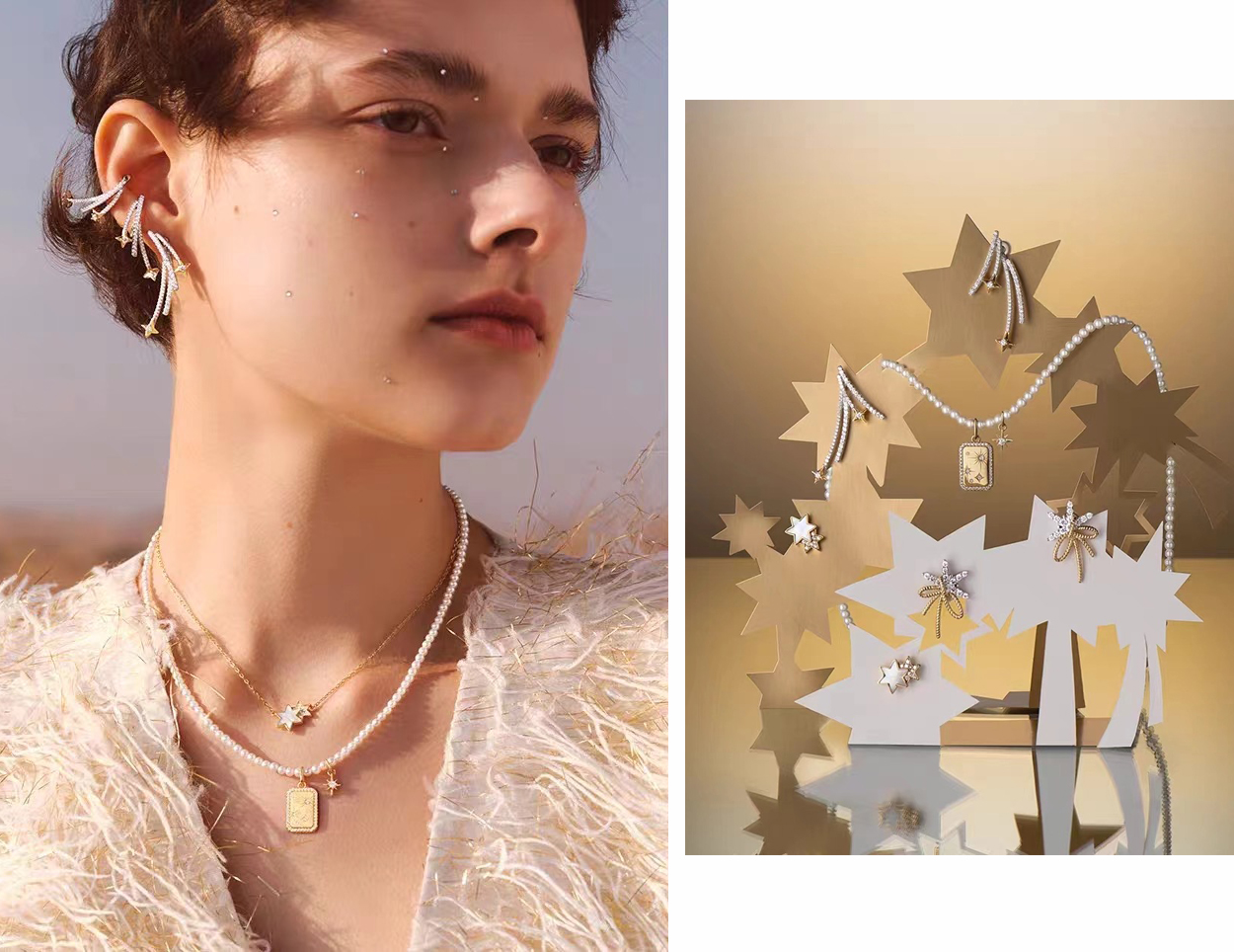 现货 THS 10.21-无 hefang家 雪花系列耳钉/耳扣/戒指/项链 CU1120