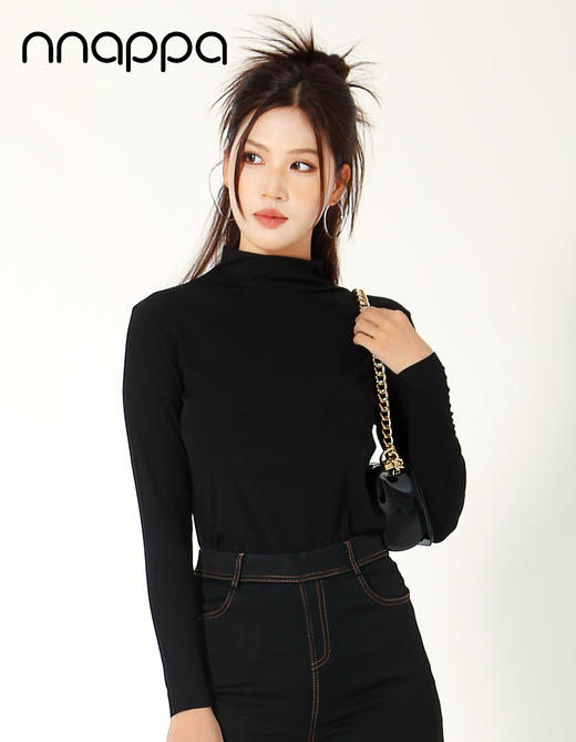 半高领螺纹长袖衫CA7267 商品图3