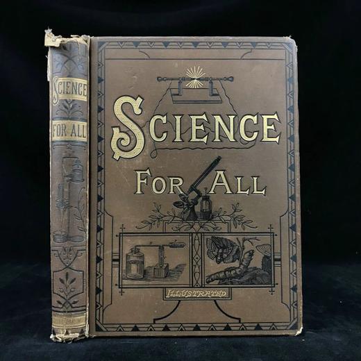 约19世纪后期 万物科学（卷3） 约百幅插图 漆布精装16开 商品图0