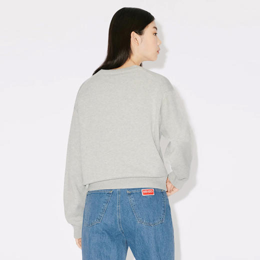 KENZO 高田贤三 女士大海棠花虎头徽标印花针织衫 浅灰色 FD62 PU426 3BB 93 商品图2