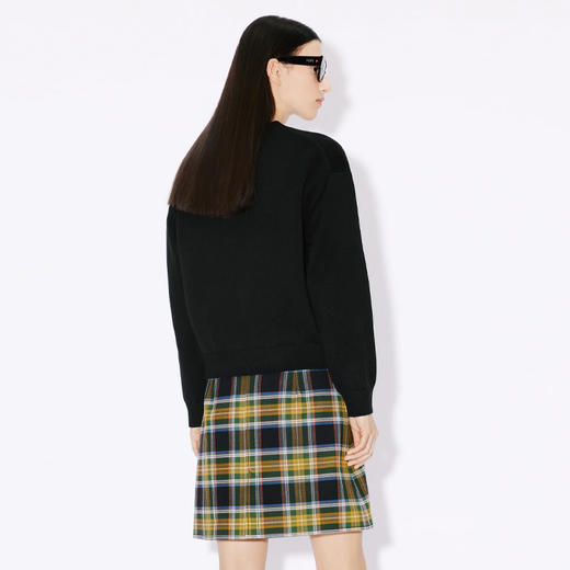 KENZO 高田贤三 女士大海棠花虎头徽标印花针织衫 黑色 FD62 PU426 3BB 99J 商品图2