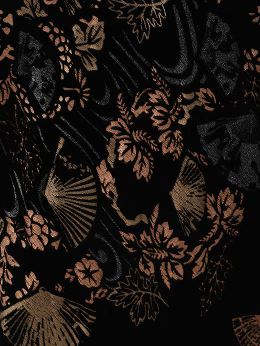 盛唐牡丹 |丝绒烫金改良旗袍裙 商品图13