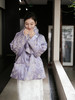 盛唐牡丹|真丝提花蕙兰纹夹绵棉服(配围巾) 商品缩略图6