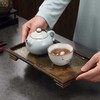 中式紫竹制岩石面干泡台功夫茶道茶具收纳盘家用茶台托盘长方形 商品缩略图1