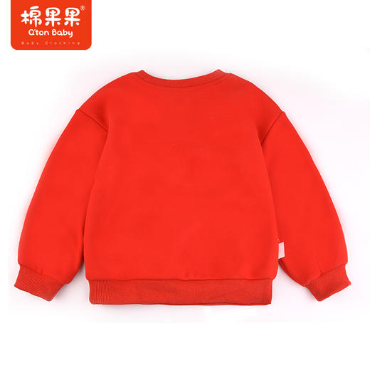 棉果果春季新品中国红男童女童中国风大毛圈套头卫衣M502180423635 商品图4