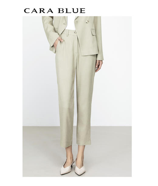 CARA BLUE中腰半松紧经典女裤 商品图0