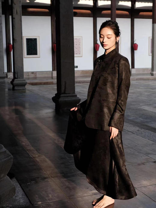 盛唐牡丹 |香云纱斜襟女上衣 商品图5