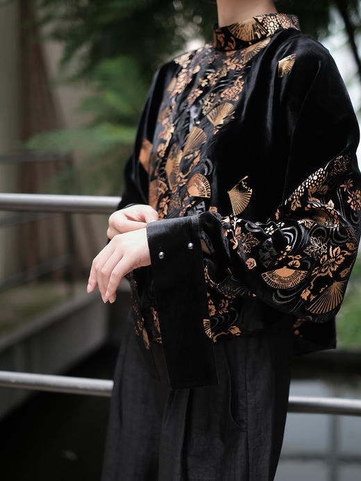 盛唐牡丹 |丝绒烫金设计款上衣 商品图5